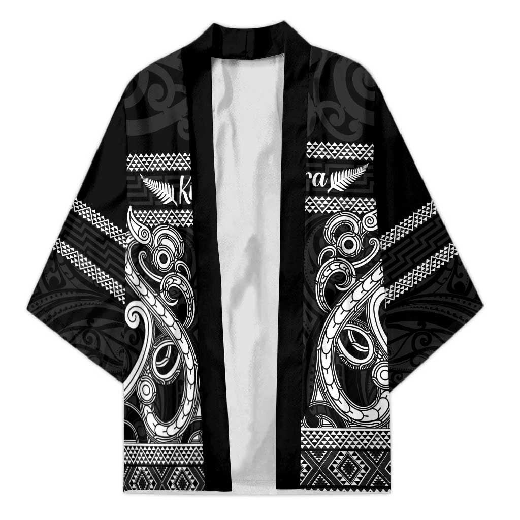 Kia Ora New Zealand Kimono Maori Language Week Pango Taniko Motif - Aussie Hoodie