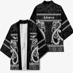 Kia Ora New Zealand Kimono Maori Language Week Pango Taniko Motif - Aussie Hoodie