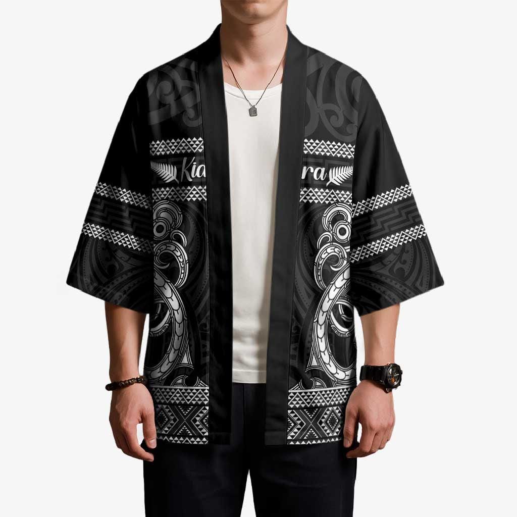 Kia Ora New Zealand Kimono Maori Language Week Pango Taniko Motif - Aussie Hoodie