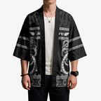 Kia Ora New Zealand Kimono Maori Language Week Pango Taniko Motif - Aussie Hoodie