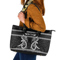 Kia Ora New Zealand Leather Tote Bag Maori Language Week Pango Taniko Motif - Aussie Hoodie