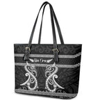 Kia Ora New Zealand Leather Tote Bag Maori Language Week Pango Taniko Motif - Aussie Hoodie