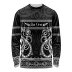 Kia Ora New Zealand Long Sleeve Shirt Maori Language Week Pango Taniko Motif - Aussie Hoodie