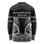 Kia Ora New Zealand Long Sleeve Shirt Maori Language Week Pango Taniko Motif - Aussie Hoodie