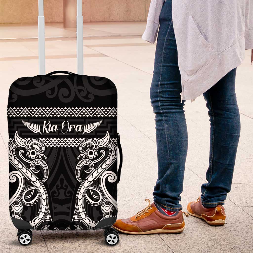 Kia Ora New Zealand Luggage Cover Maori Language Week Pango Taniko Motif - Aussie Hoodie