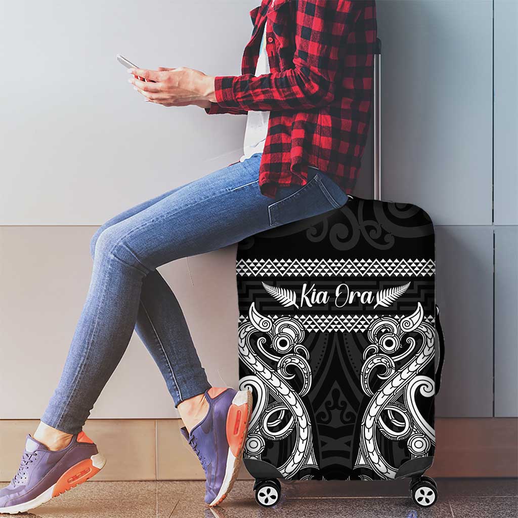 Kia Ora New Zealand Luggage Cover Maori Language Week Pango Taniko Motif - Aussie Hoodie