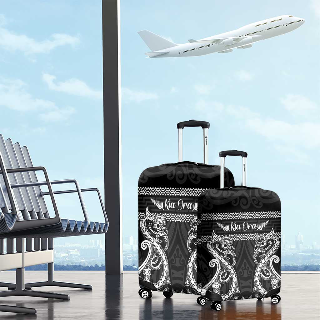Kia Ora New Zealand Luggage Cover Maori Language Week Pango Taniko Motif - Aussie Hoodie