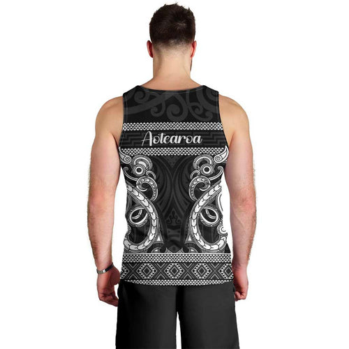 Kia Ora New Zealand Men Tank Top Maori Language Week Pango Taniko Motif - Aussie Hoodie