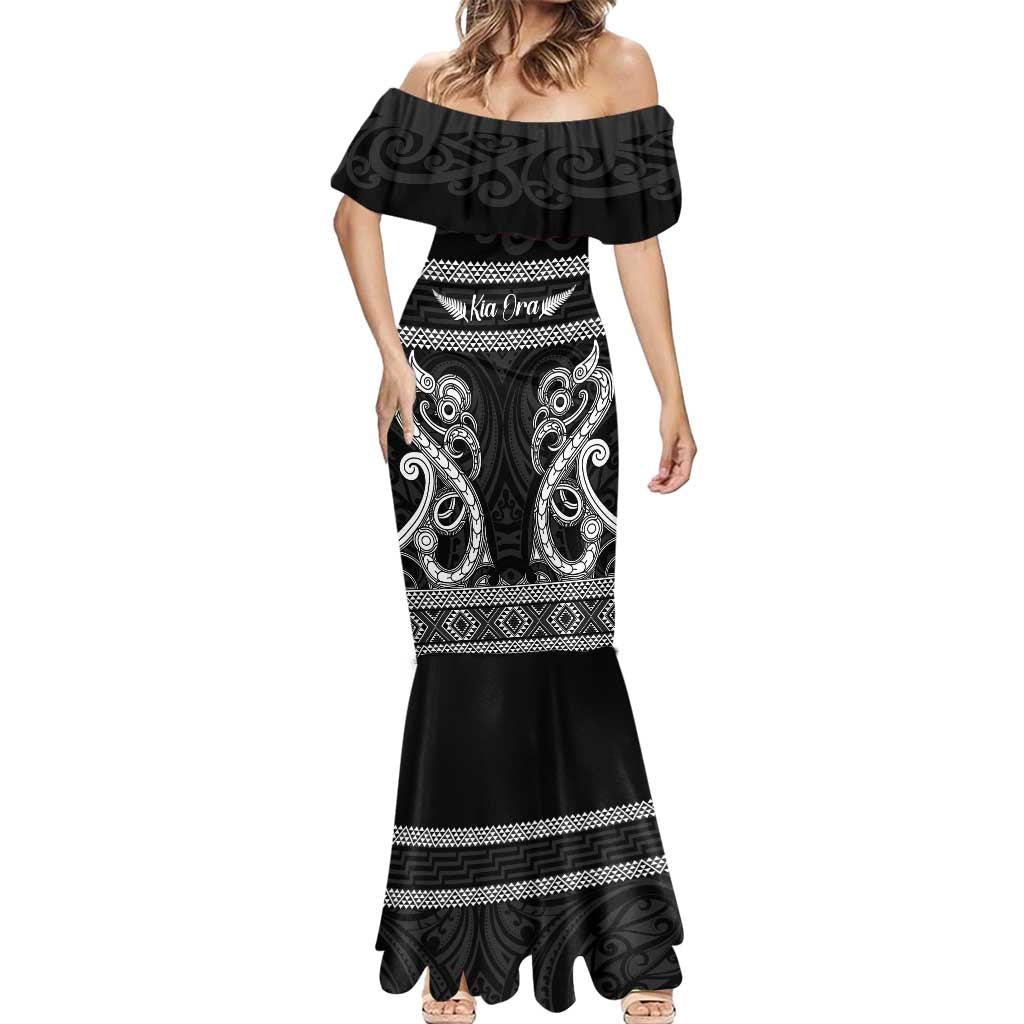 Kia Ora New Zealand Mermaid Dress Maori Language Week Pango Taniko Motif - Aussie Hoodie
