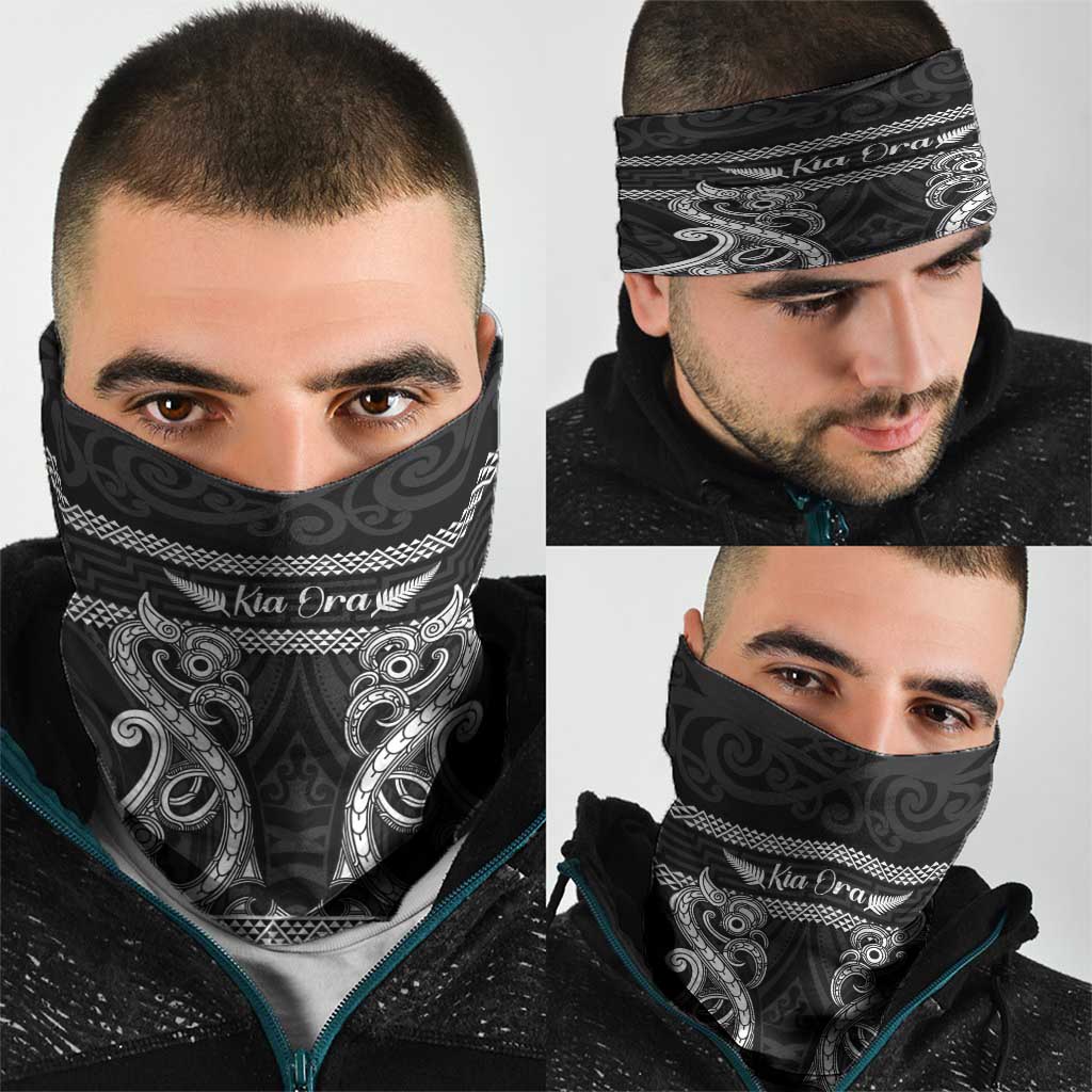 Kia Ora New Zealand Neck Gaiter Maori Language Week Pango Taniko Motif - Aussie Hoodie