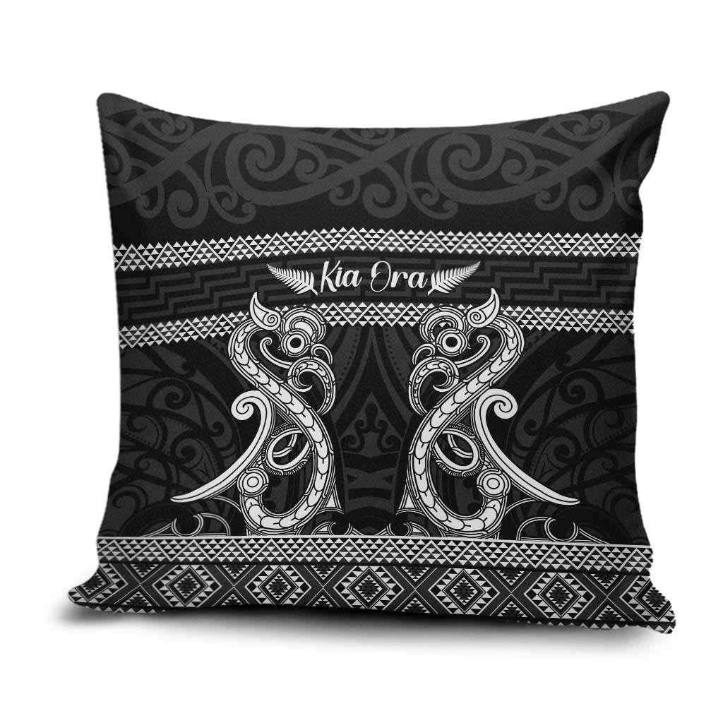 Kia Ora New Zealand Pillow Cover Maori Language Week Pango Taniko Motif - Aussie Hoodie