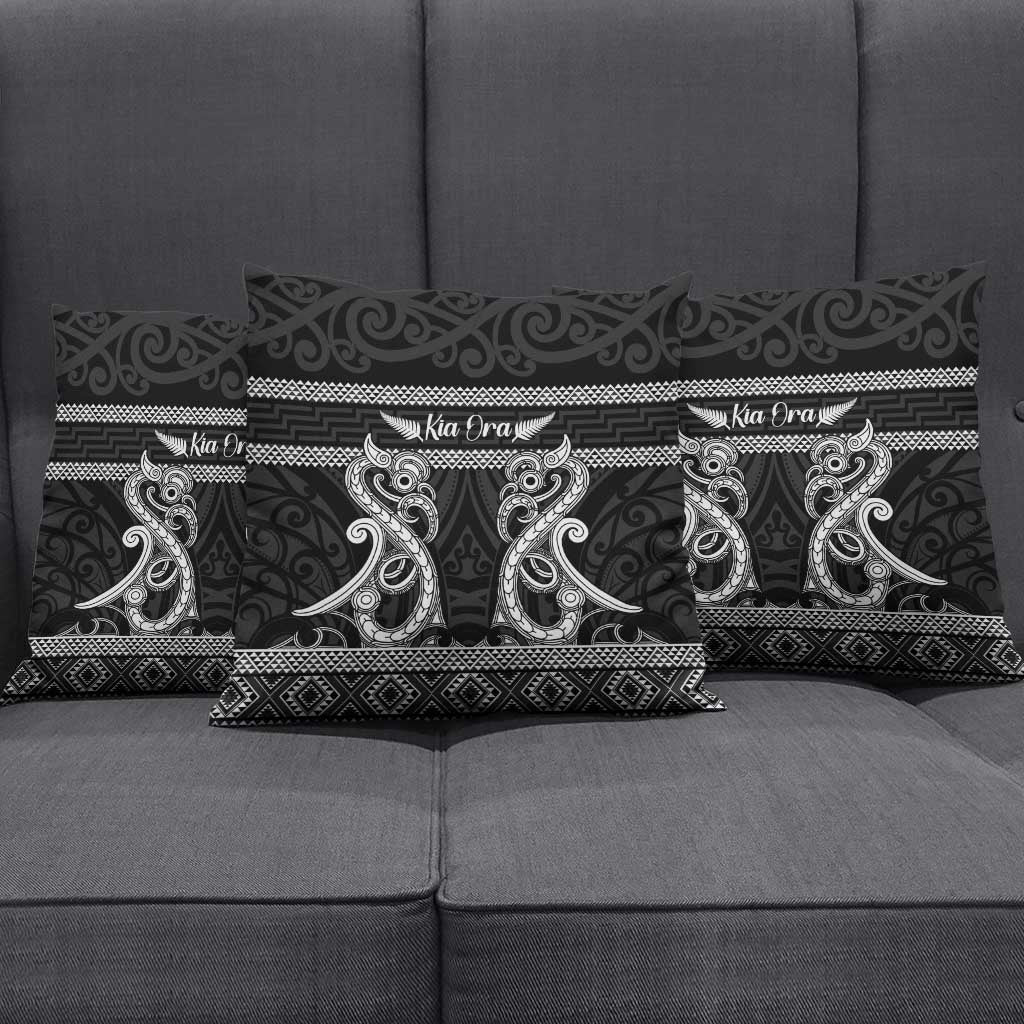 Kia Ora New Zealand Pillow Cover Maori Language Week Pango Taniko Motif - Aussie Hoodie