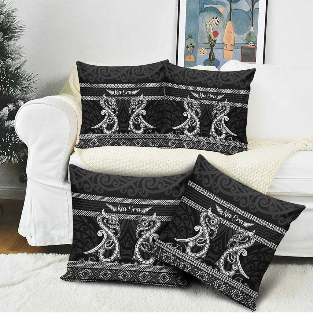 Kia Ora New Zealand Pillow Cover Maori Language Week Pango Taniko Motif - Aussie Hoodie
