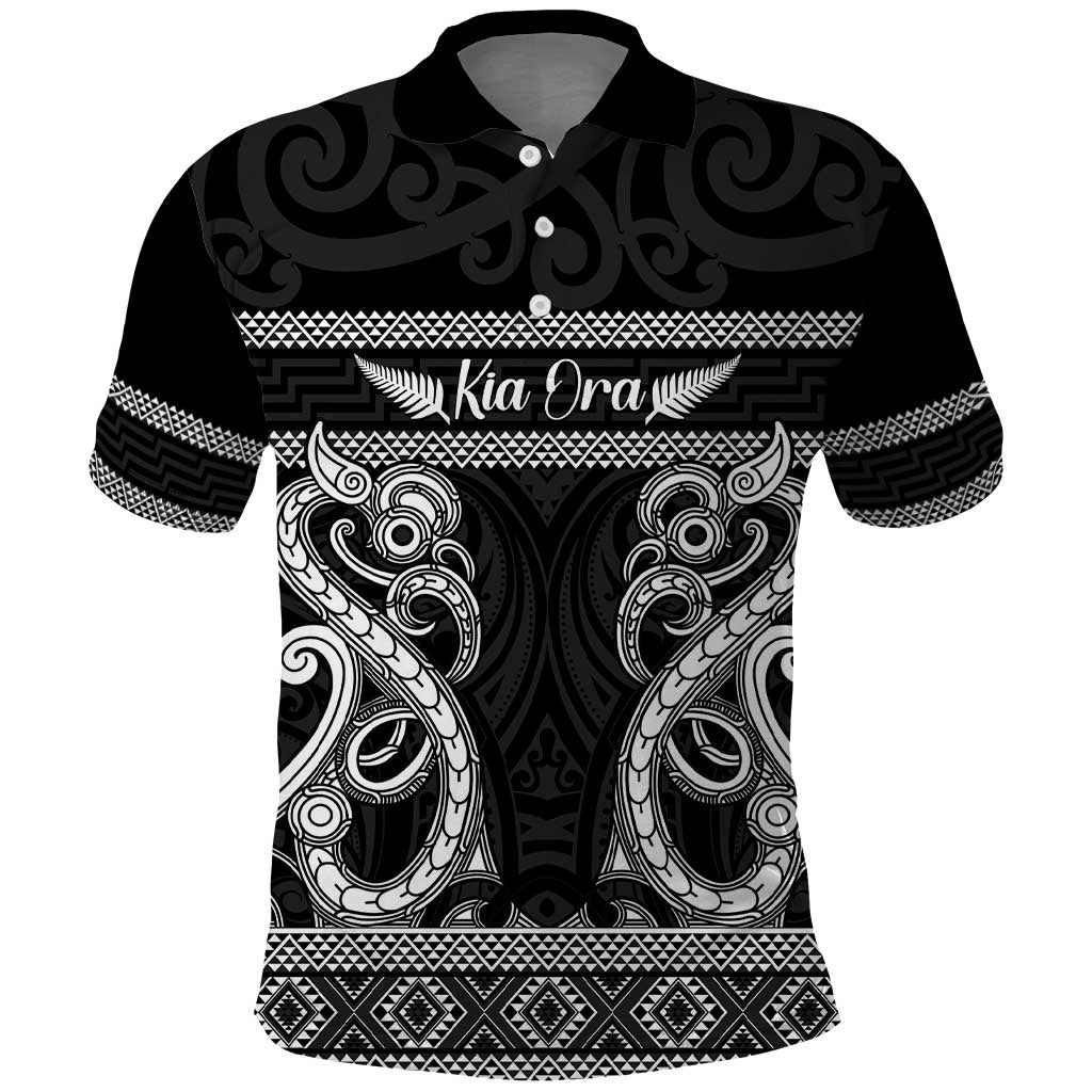Kia Ora New Zealand Polo Shirt Maori Language Week Pango Taniko Motif - Aussie Hoodie