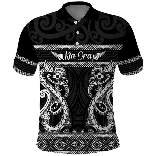 Kia Ora New Zealand Polo Shirt Maori Language Week Pango Taniko Motif - Aussie Hoodie
