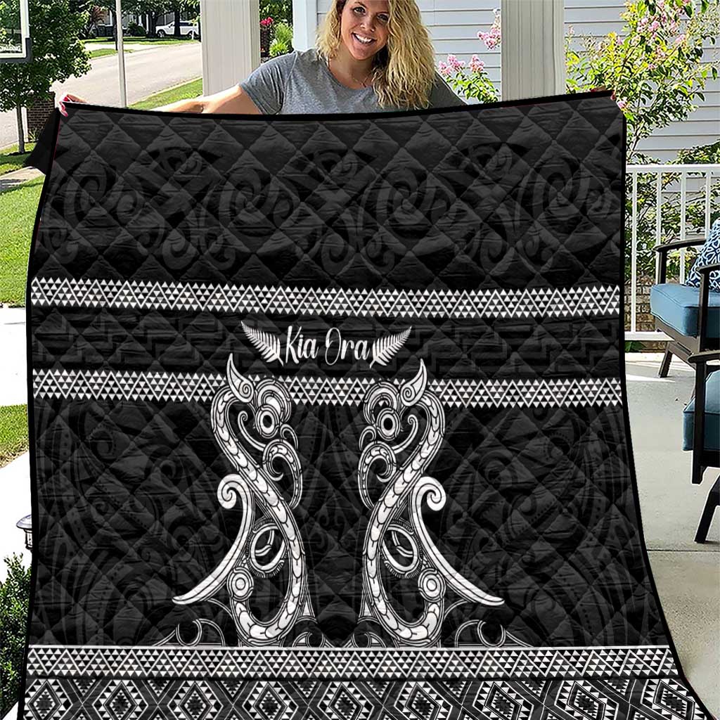 Kia Ora New Zealand Quilt Maori Language Week Pango Taniko Motif - Aussie Hoodie
