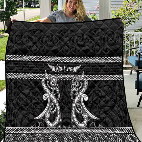Kia Ora New Zealand Quilt Maori Language Week Pango Taniko Motif - Aussie Hoodie