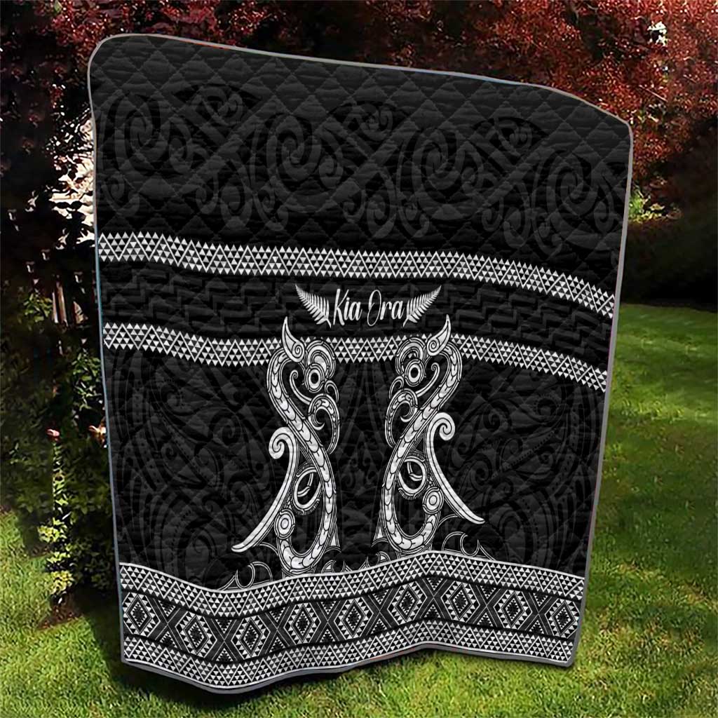 Kia Ora New Zealand Quilt Maori Language Week Pango Taniko Motif - Aussie Hoodie