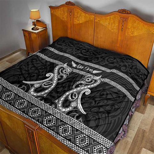 Kia Ora New Zealand Quilt Maori Language Week Pango Taniko Motif - Aussie Hoodie