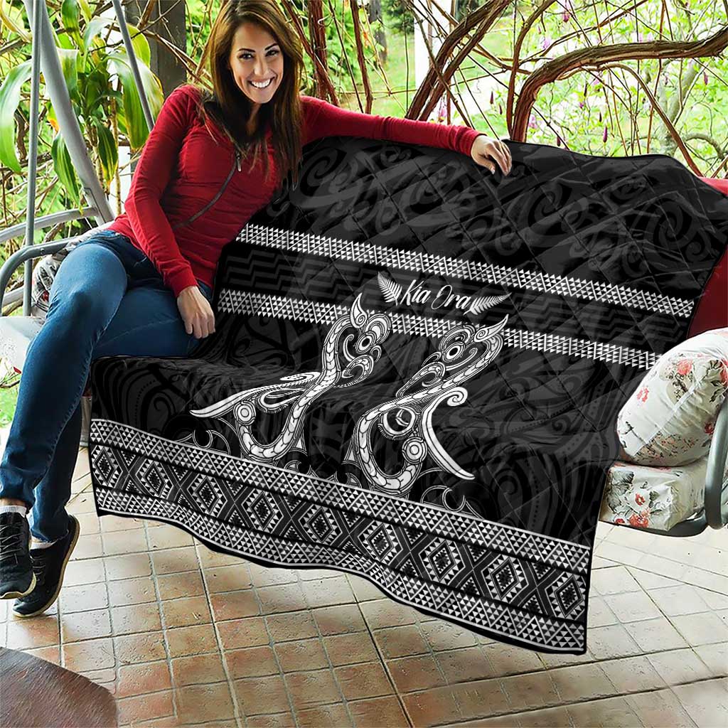 Kia Ora New Zealand Quilt Maori Language Week Pango Taniko Motif - Aussie Hoodie