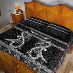 Kia Ora New Zealand Quilt Bed Set Maori Language Week Pango Taniko Motif - Aussie Hoodie