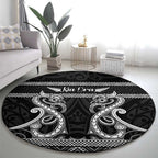 Kia Ora New Zealand Round Carpet Maori Language Week Pango Taniko Motif - Aussie Hoodie