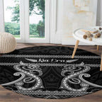 Kia Ora New Zealand Round Carpet Maori Language Week Pango Taniko Motif - Aussie Hoodie