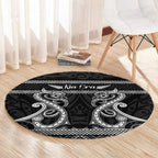 Kia Ora New Zealand Round Carpet Maori Language Week Pango Taniko Motif - Aussie Hoodie