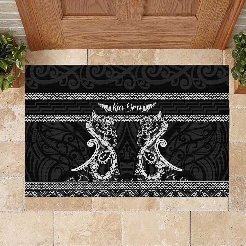 Kia Ora New Zealand Rubber Doormat Maori Language Week Pango Taniko Motif - Aussie Hoodie