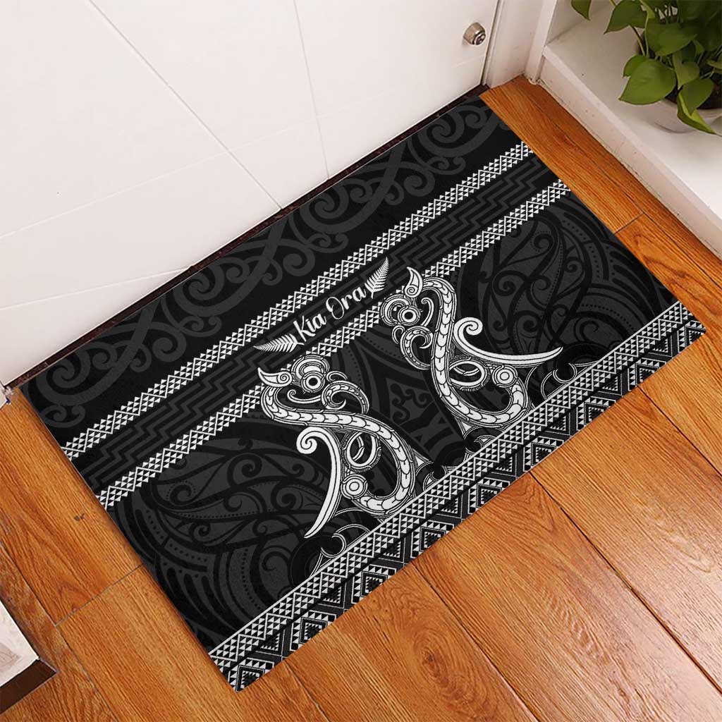 Kia Ora New Zealand Rubber Doormat Maori Language Week Pango Taniko Motif - Aussie Hoodie