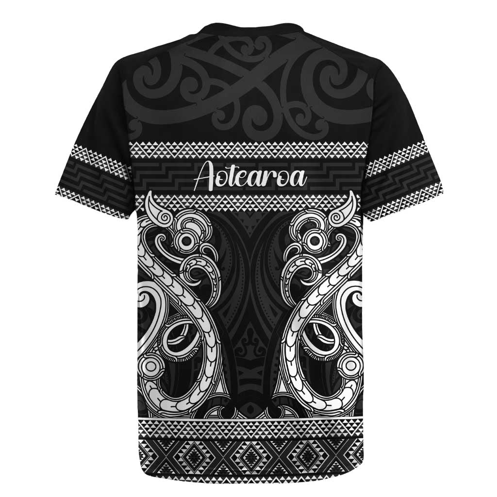 Kia Ora New Zealand Rugby Jersey Maori Language Week Pango Taniko Motif - Aussie Hoodie