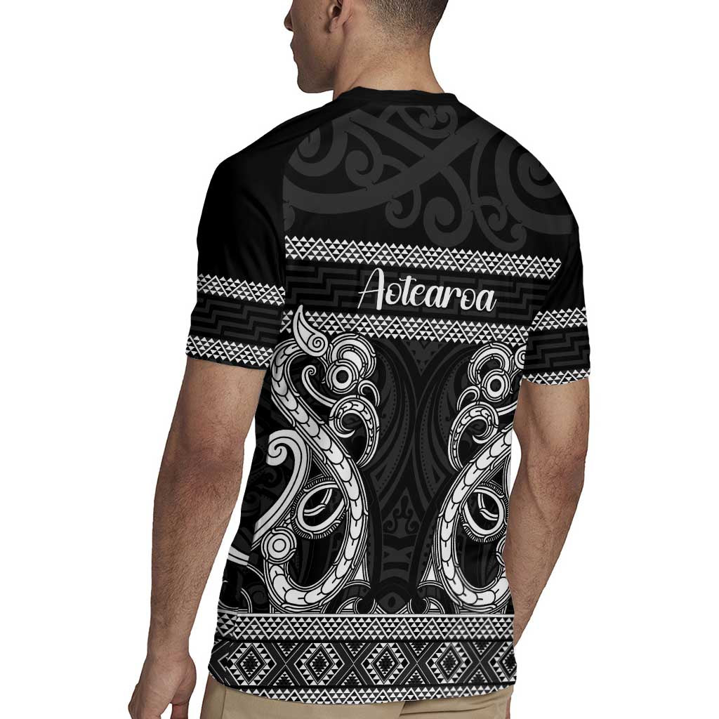 Kia Ora New Zealand Rugby Jersey Maori Language Week Pango Taniko Motif - Aussie Hoodie