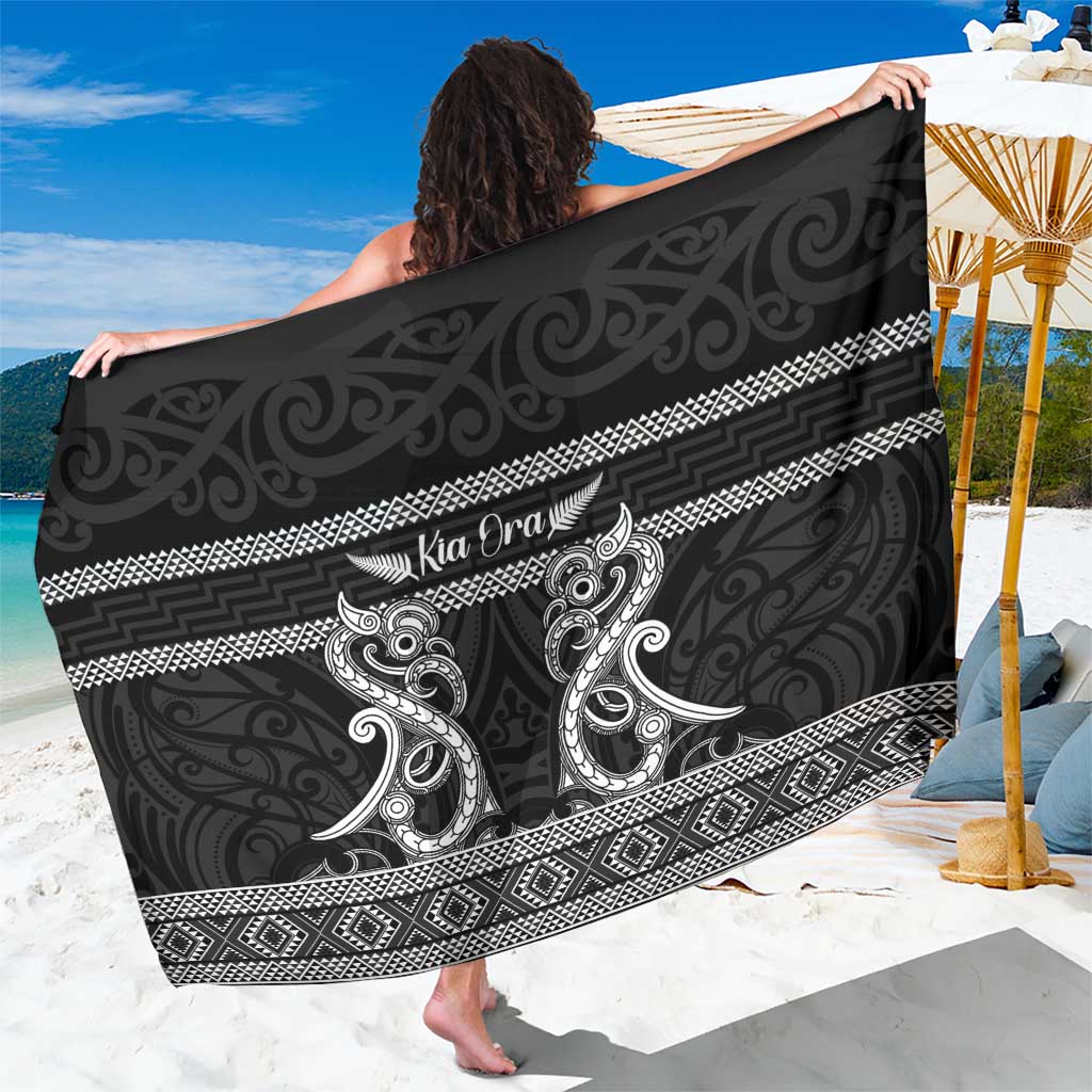 Kia Ora New Zealand Sarong Maori Language Week Pango Taniko Motif - Aussie Hoodie