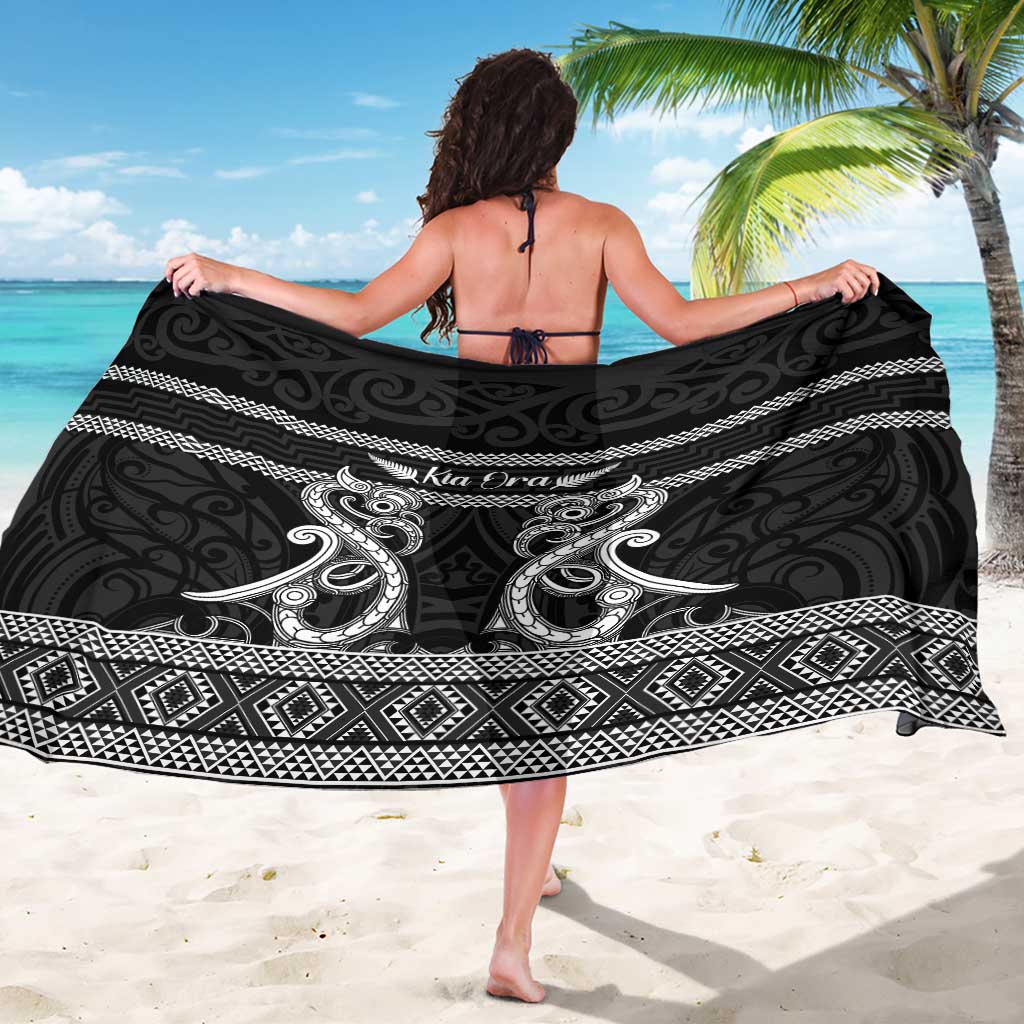 Kia Ora New Zealand Sarong Maori Language Week Pango Taniko Motif - Aussie Hoodie
