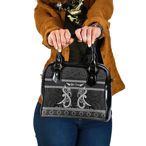 Kia Ora New Zealand Shoulder Handbag Maori Language Week Pango Taniko Motif - Aussie Hoodie