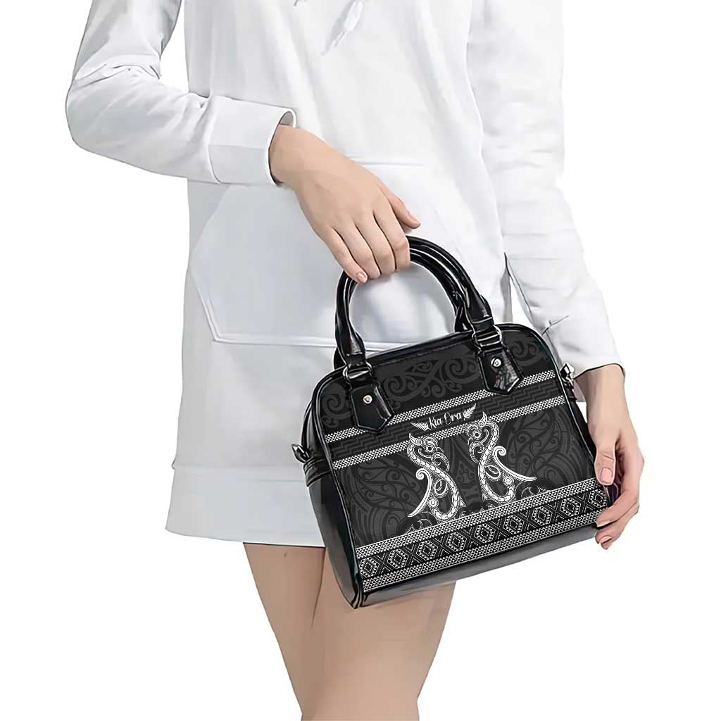 Kia Ora New Zealand Shoulder Handbag Maori Language Week Pango Taniko Motif - Aussie Hoodie