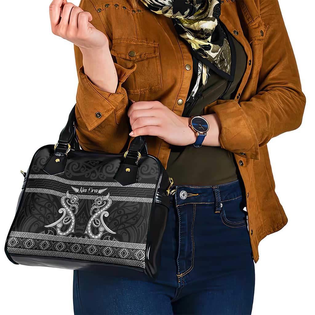 Kia Ora New Zealand Shoulder Handbag Maori Language Week Pango Taniko Motif - Aussie Hoodie