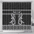 Kia Ora New Zealand Shower Curtain Maori Language Week Pango Taniko Motif - Aussie Hoodie