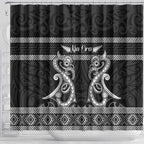Kia Ora New Zealand Shower Curtain Maori Language Week Pango Taniko Motif - Aussie Hoodie