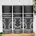 Kia Ora New Zealand Skinny Tumbler Maori Language Week Pango Taniko Motif - Aussie Hoodie