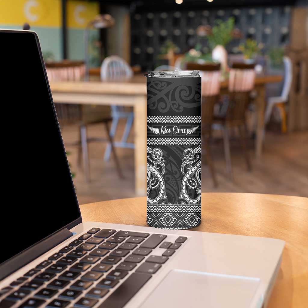 Kia Ora New Zealand Skinny Tumbler Maori Language Week Pango Taniko Motif - Aussie Hoodie
