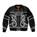 Kia Ora New Zealand Sleeve Zip Bomber Jacket Maori Language Week Pango Taniko Motif - Aussie Hoodie
