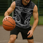 Kia Ora New Zealand Sleeveless Hoodie Maori Language Week Pango Taniko Motif - Aussie Hoodie