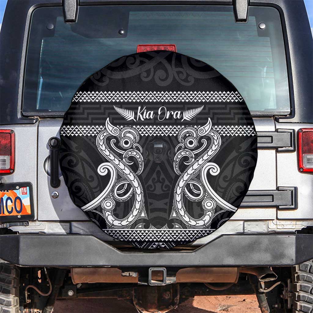 Kia Ora New Zealand Spare Tire Cover Maori Language Week Pango Taniko Motif - Aussie Hoodie