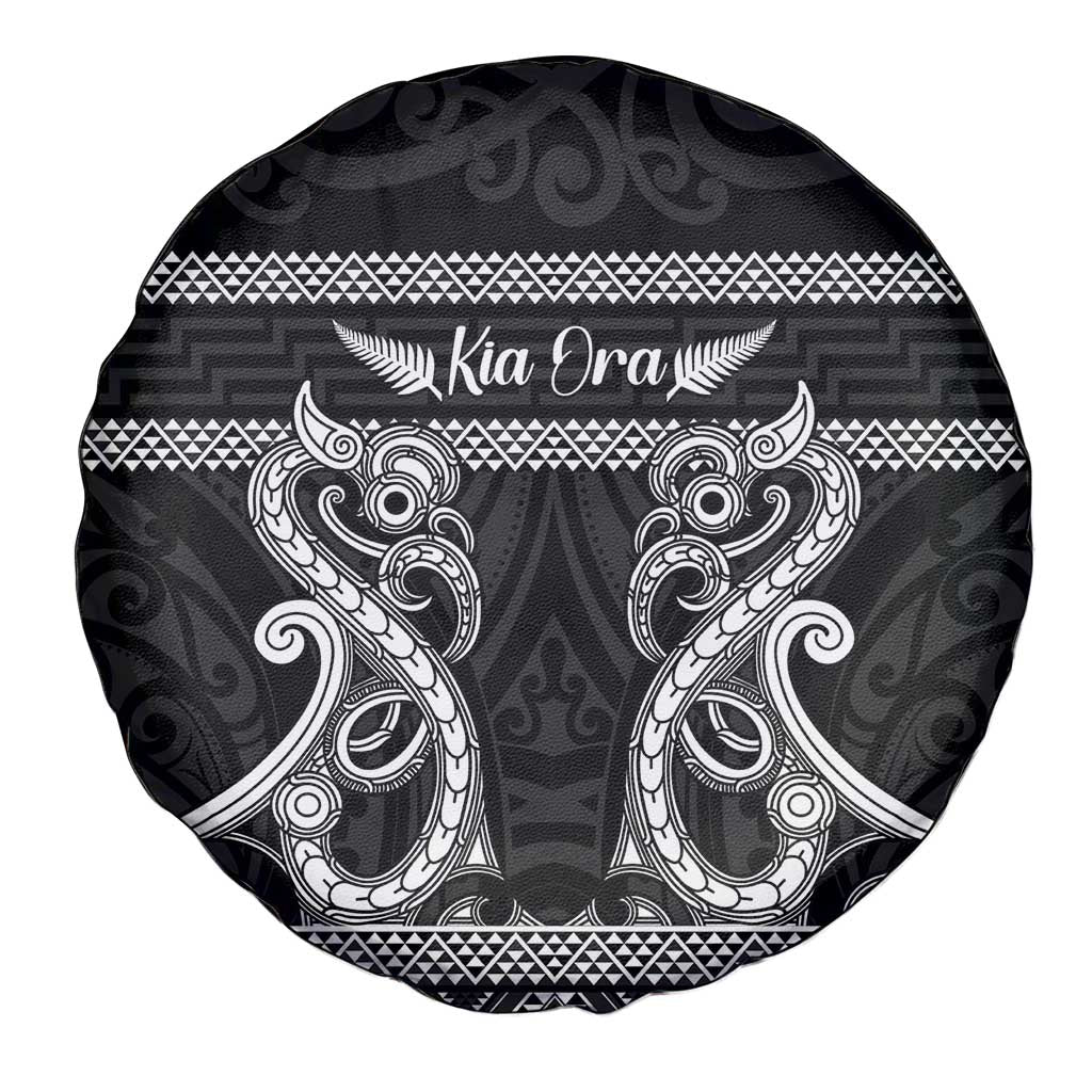 Kia Ora New Zealand Spare Tire Cover Maori Language Week Pango Taniko Motif - Aussie Hoodie