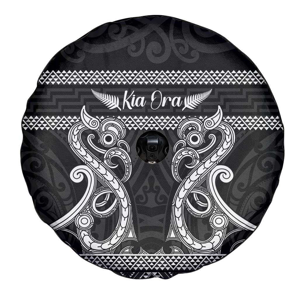 Kia Ora New Zealand Spare Tire Cover Maori Language Week Pango Taniko Motif - Aussie Hoodie