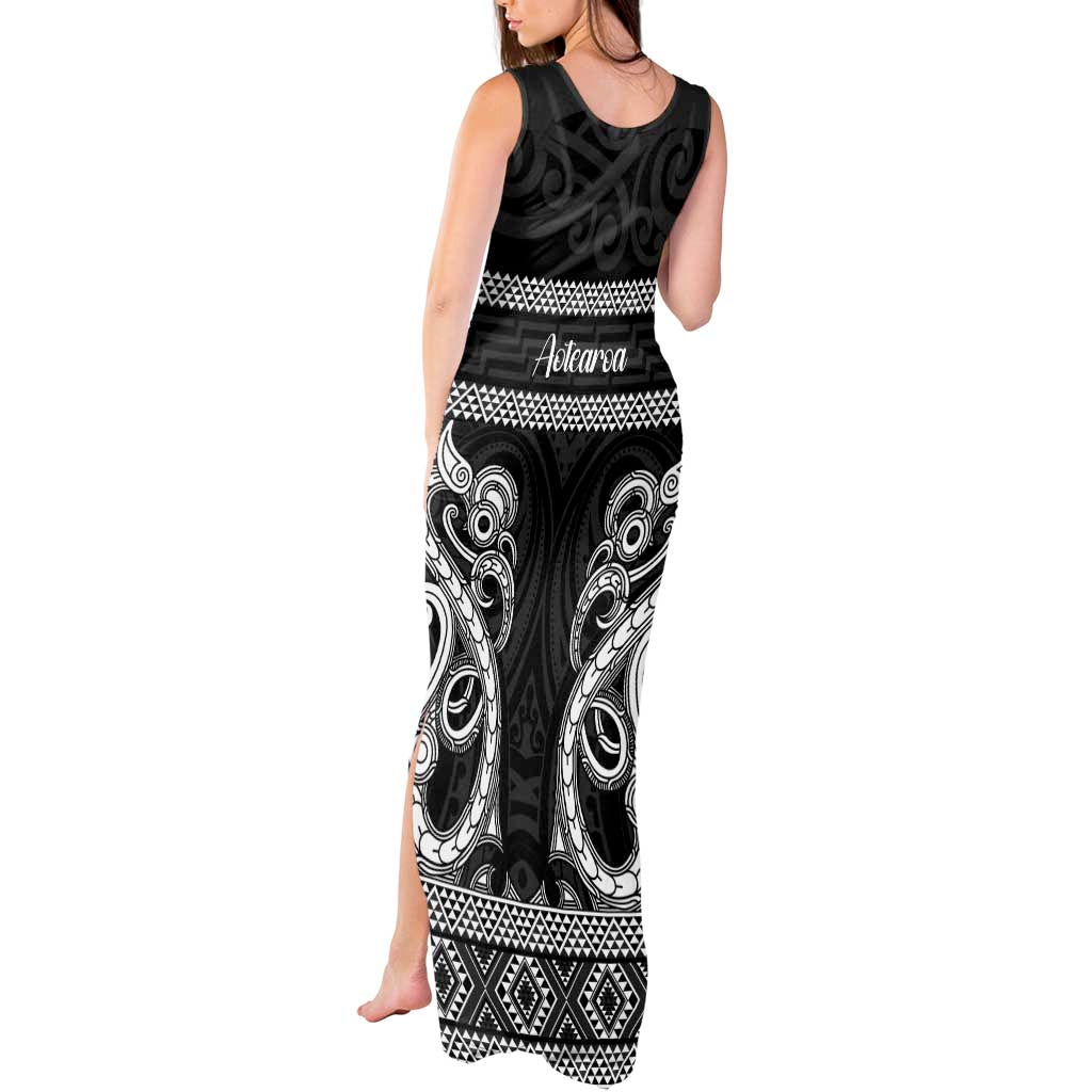 Kia Ora New Zealand Tank Maxi Dress Maori Language Week Pango Taniko Motif - Aussie Hoodie