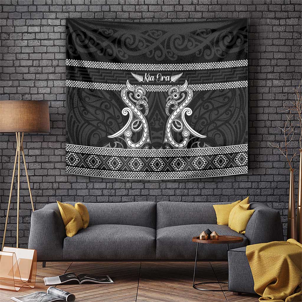 Kia Ora New Zealand Tapestry Maori Language Week Pango Taniko Motif - Aussie Hoodie