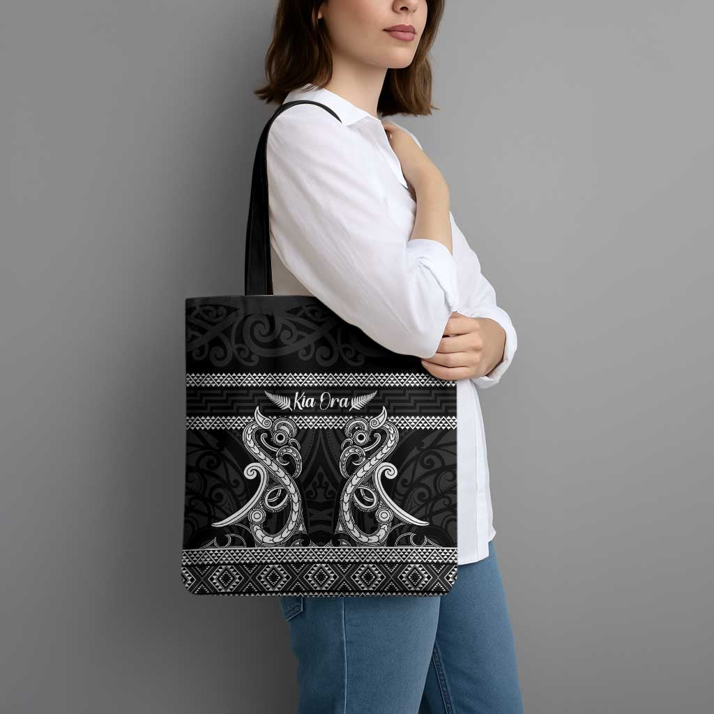 Kia Ora New Zealand Tote Bag Maori Language Week Pango Taniko Motif - Aussie Hoodie