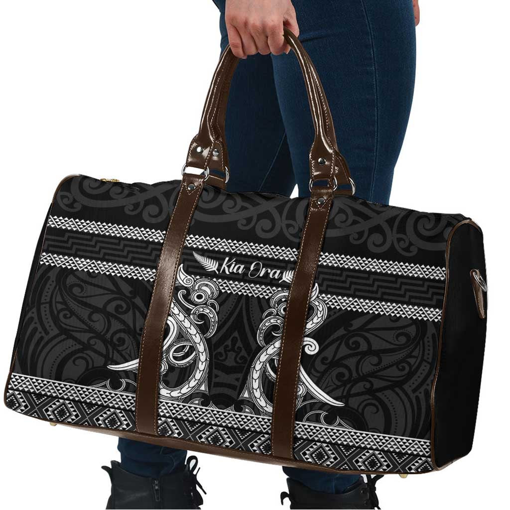Kia Ora New Zealand Travel Bag Maori Language Week Pango Taniko Motif - Aussie Hoodie